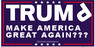 Parody of Trump campaign banner